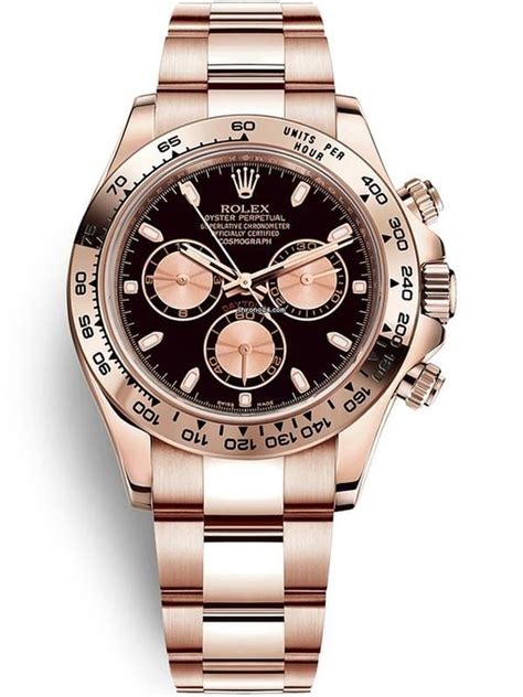 rose gold rolex daytona black face|Rolex Daytona 116505 .